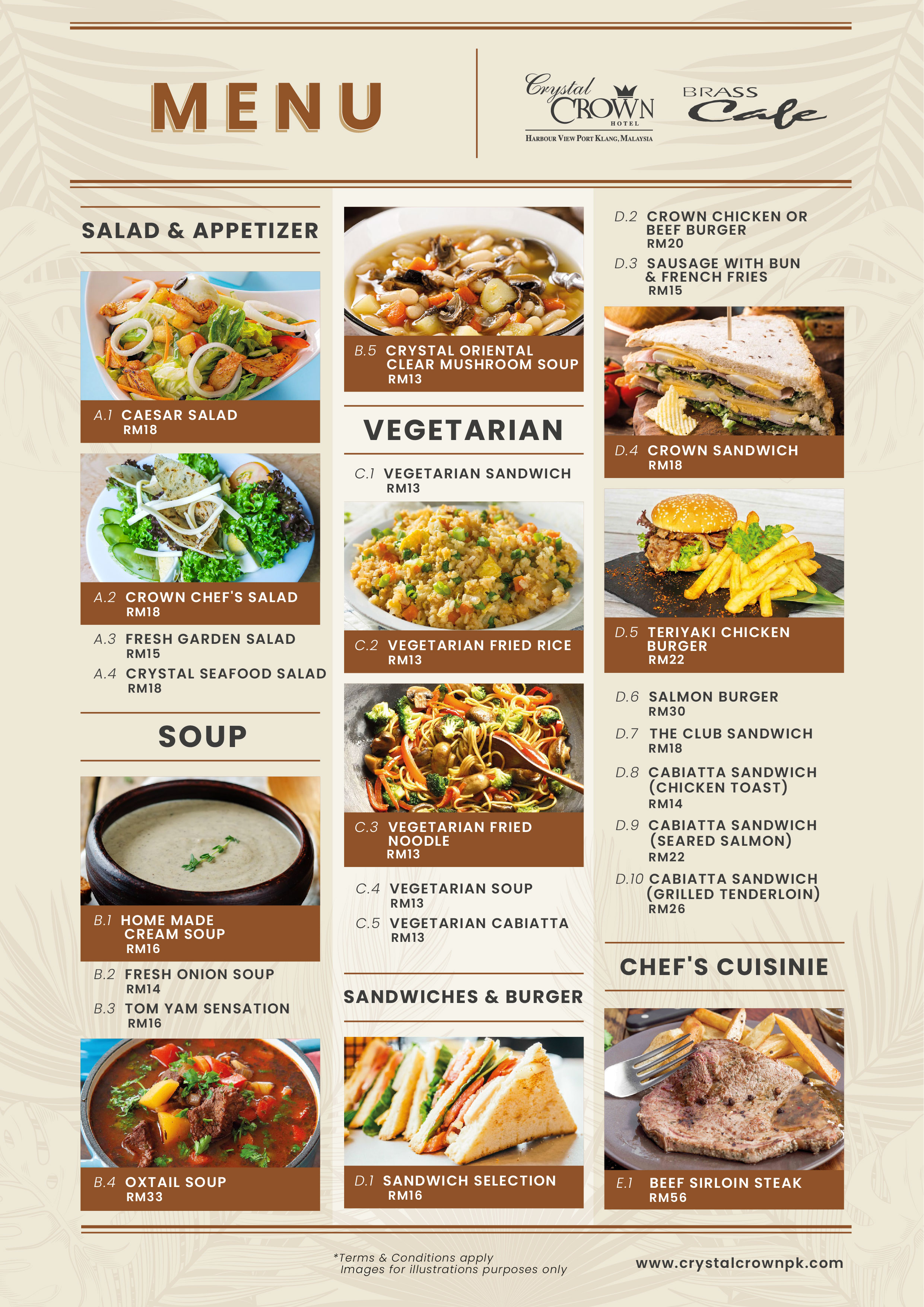 Menu S Brass Cafe Crystal Crown Hotel Port Klang Menu S Brass Cafe Crystal Crown Hotel Port Klang